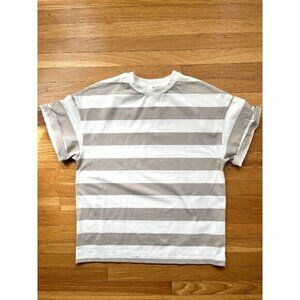 H&M Men's Cotton Striped Crew Neck Tee Shirt Top M